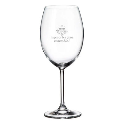 Verre de vin Buvons Et Jugeons