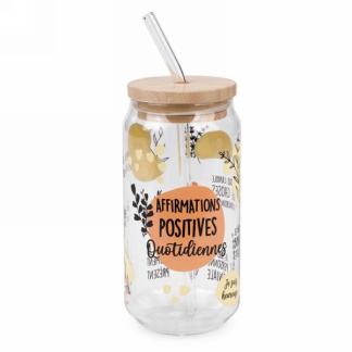 Verre avec paille Affirmations Positives