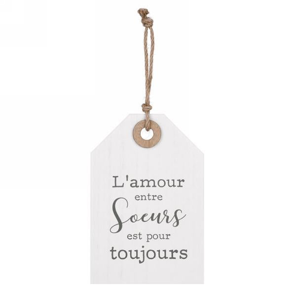 Plaque L'amour entre soeurs