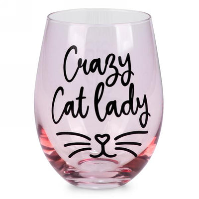 Verre vin Crazy Cat Lady
