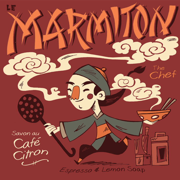 LE MARMITON - Savon de cuisine au café