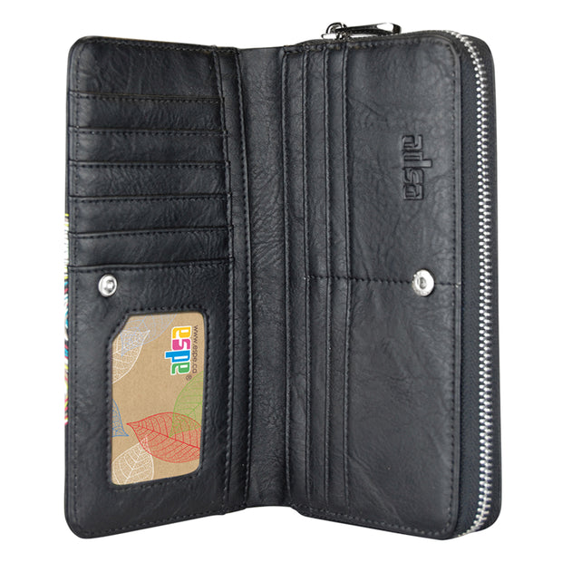 Portefeuille Abstract clutch Noir