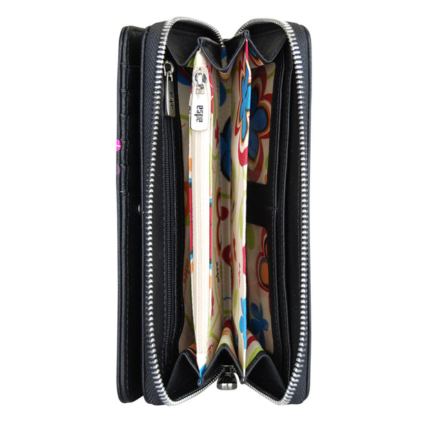 Portefeuille Abstract clutch Noir