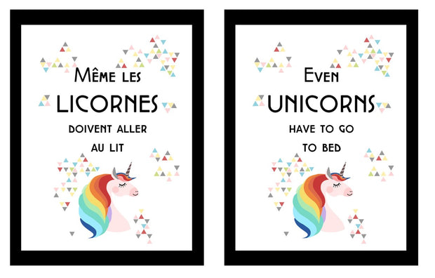 Affiche Licornes