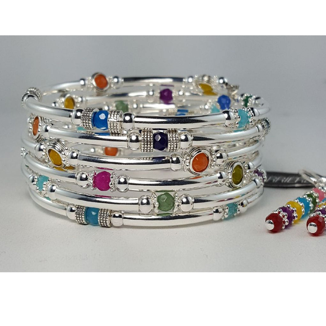 Bracelet Rigide Scherrer En Résine Nacrée Et Strass - État Quasi Neuf, Bijou Occasion élégant