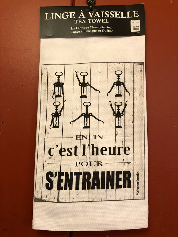 Linge à vaisselle Enfin C'est L'Heure Pour S’entraîner