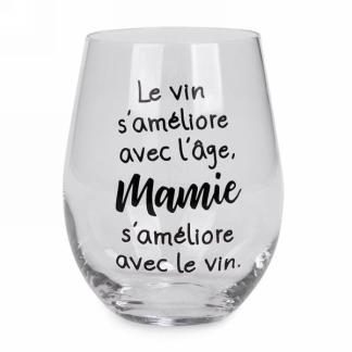 Verre Vin Mamie S'améliore avec le vin